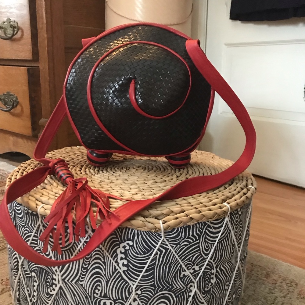 Carol Hearty Limited Edition Escargot leather cross body bag